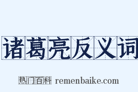 诸葛亮反义词是什么意思的图片